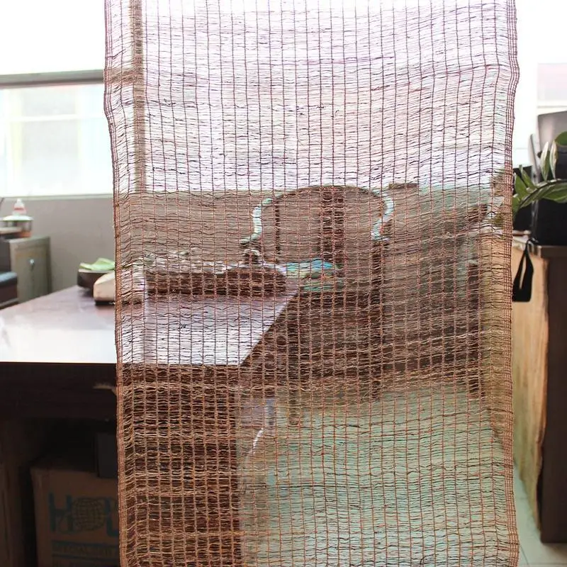 30*50CM/1 Roll  Handwoven Ramie Curtain Fabric Retro Chinese Style Linen Door Curtain Screen Partition for Tea Room Homestay