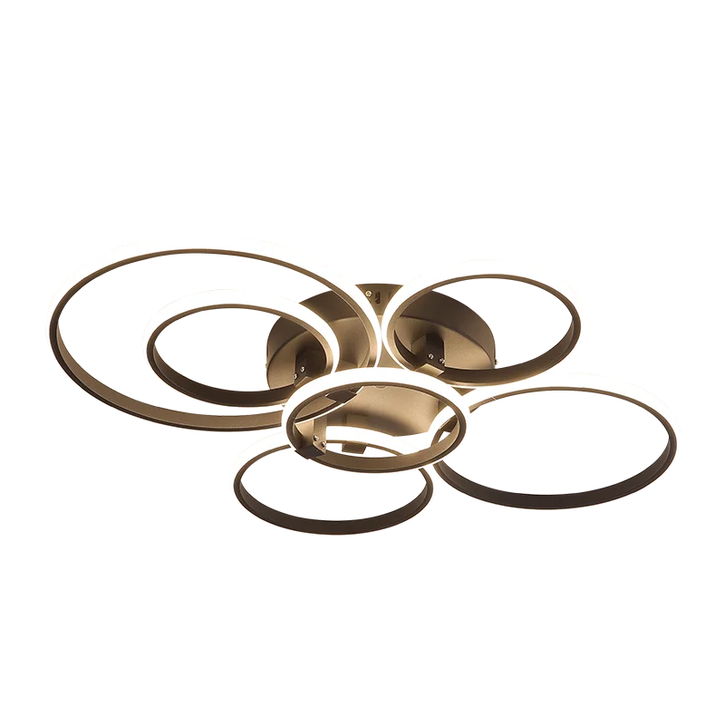 Zwart/Wit Moderne Led Kroonluchter Lamp Dimbare Cirkel Ringen Voor Woonkamer Slaapkamer decoratie Plafond Kroonluchter verlichtingsarmaturen - afbeelding 2