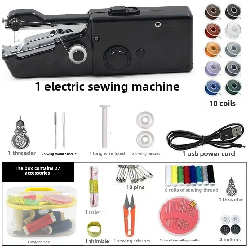 CS101B Hand-held Portable Sewing Machine Handystitch Multi-functional Household Mini Hand Electric Sewing Machine