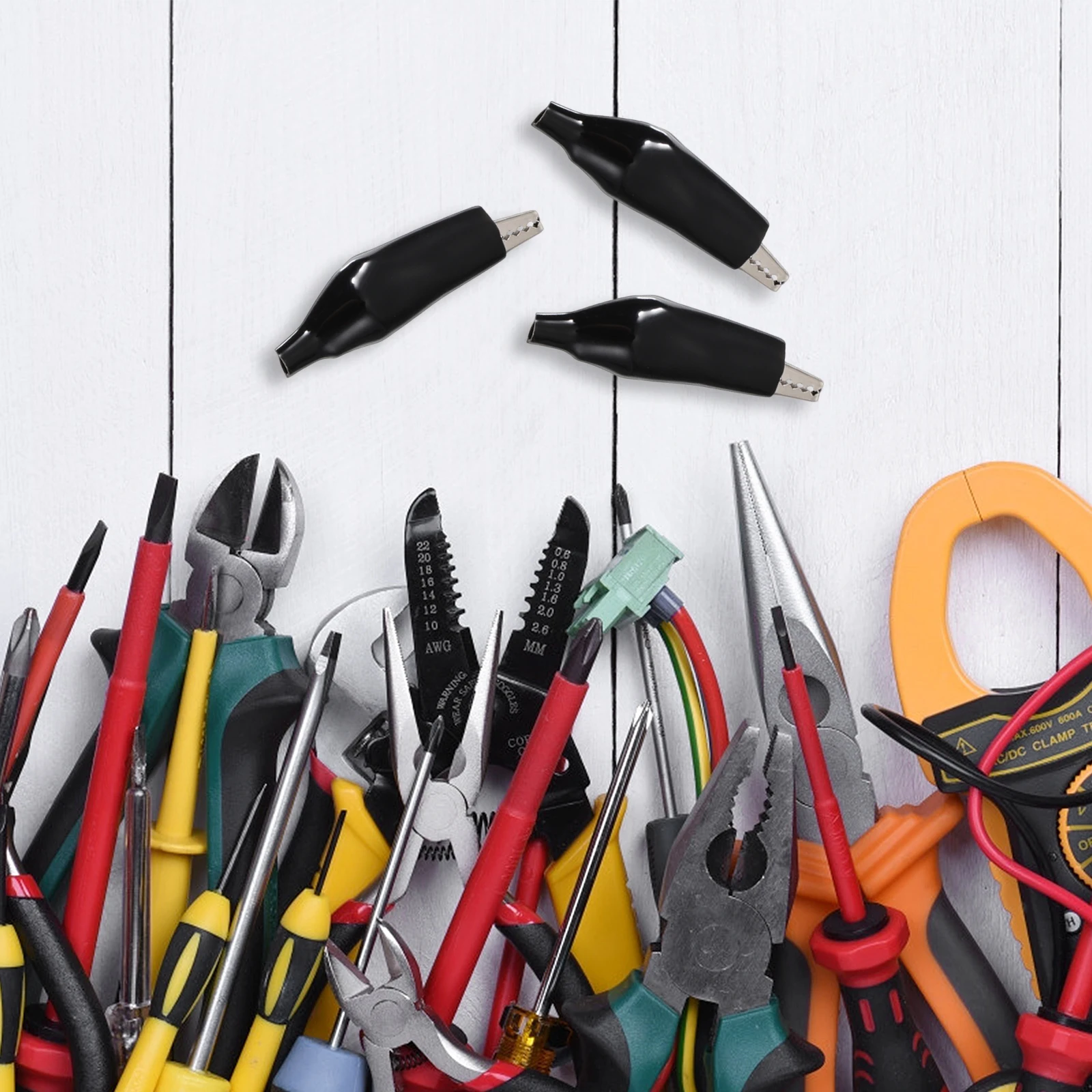 

20pcs Alligator Clip Electrical Clamp Cable Lead Rubber Insulation Safety Test Accessories AntiRust