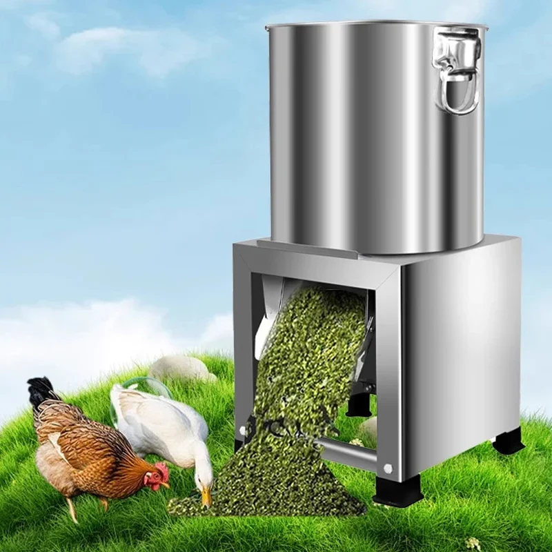 New Stainless Steel Barrel-Type Vegetable Chopper Home-Use Chicken Feed Chopper Livestock Feed Cutter and Grinder