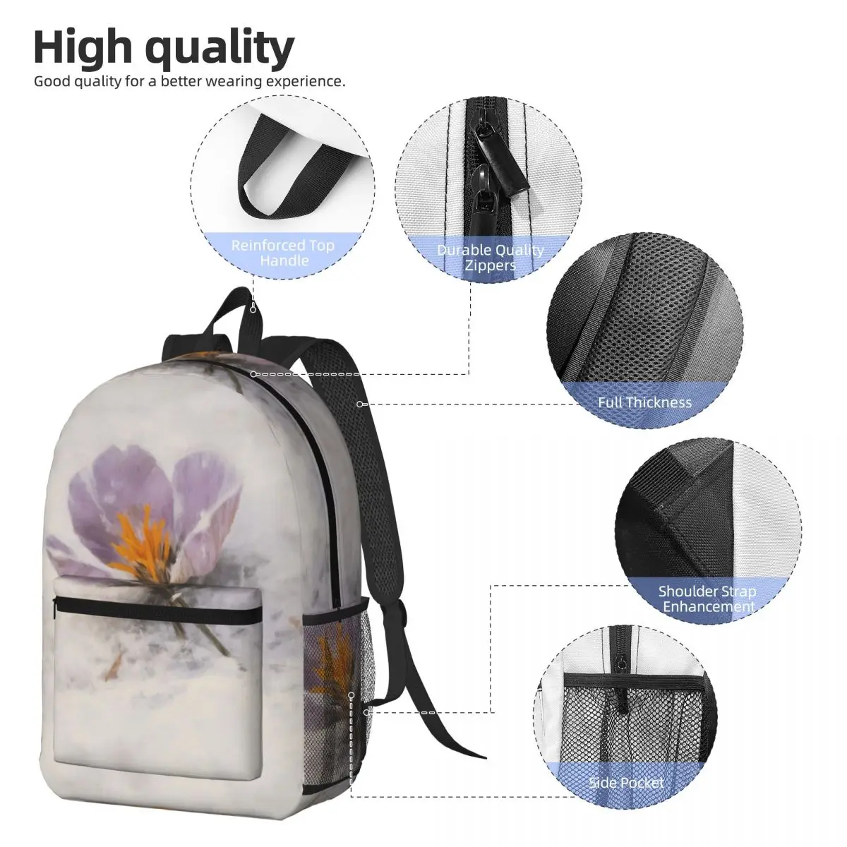 Delicate Resilience Backpack Boys Girls BookBag Children School Bag Computer Shoulder Bags for Men Women