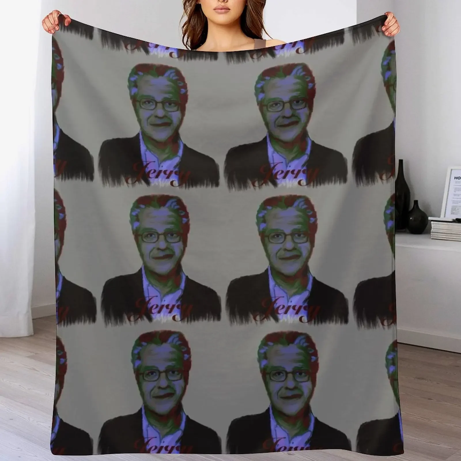 

Jerry Springer Throw Blanket Warm Napping Blanket for Office Couch Bed