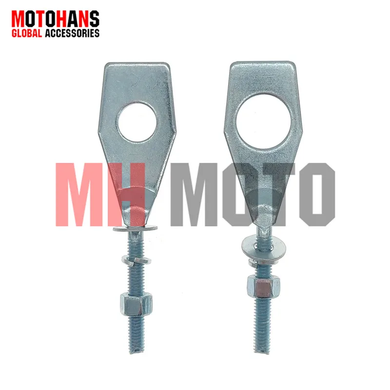 1 SET IRON MOTORCYCLE CHAIN TENSIONER ADJUSTER WITH 13MM/18MM HOLE PARTS FOR EX5 SMASH110 BIZ WAVE ARGENTA110 AT110