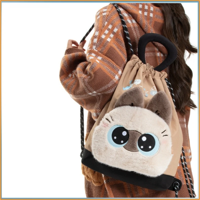 Novo azuki o gato siamês azukisan boneca de pelúcia brinquedo & boneca de pelúcia mochila saco brinquedo presente para fãs