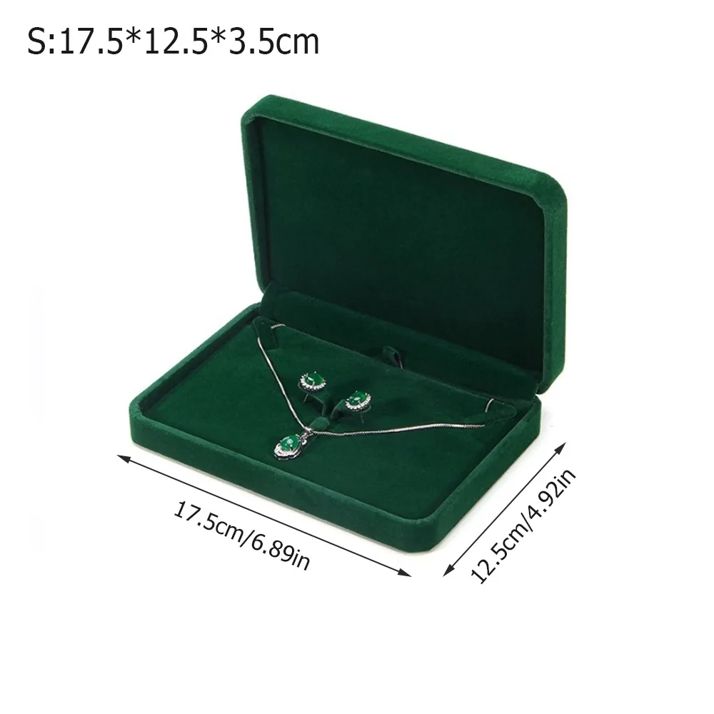 

Fashion Velvet Jewelry Display Case Solid Color Portable Ring Earring Necklace Holder Jewelry Storage Organizer Jewelry Storage