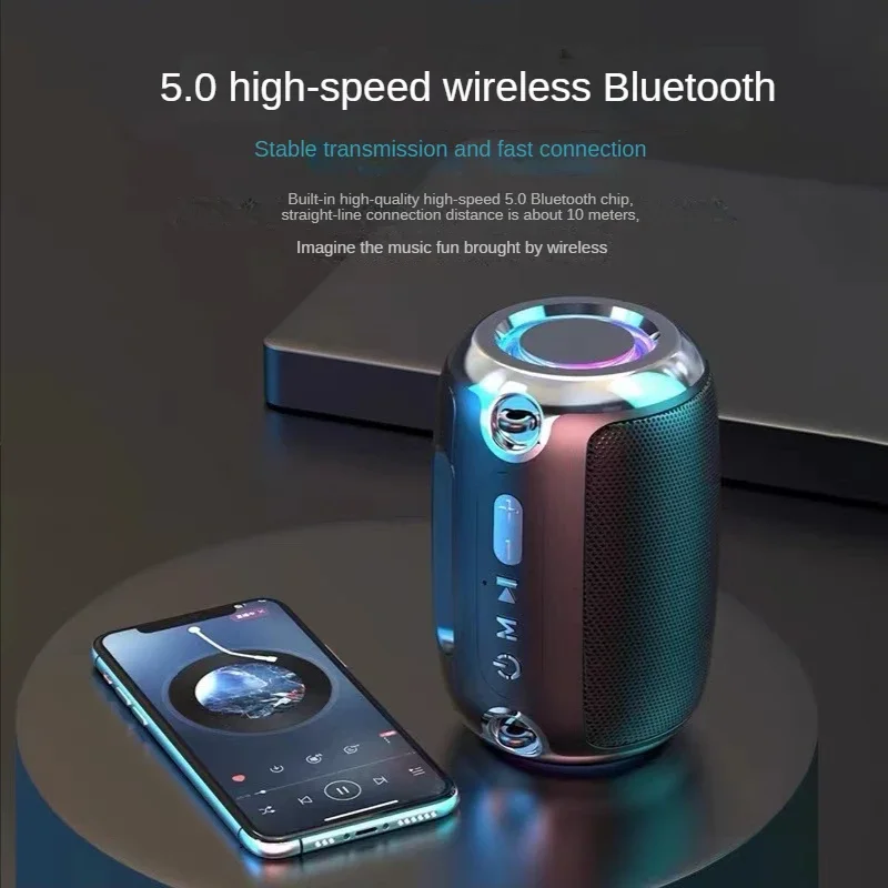 RGB Light Bluetooth Speaker Wireless Powerful HiFi Sound Bass BT Portable Outdoor Stereo Music Box For iPhone Xiaomi Smart Phone