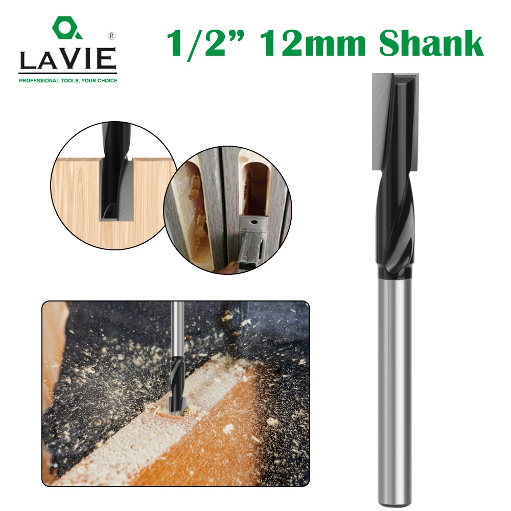 Haste Alongada Limpeza Inferior Router Bit Diâmetro Espiral 17 mm 18 mm Máquina de Gravura Madeira Fresa 12 mm 127 Milímetros