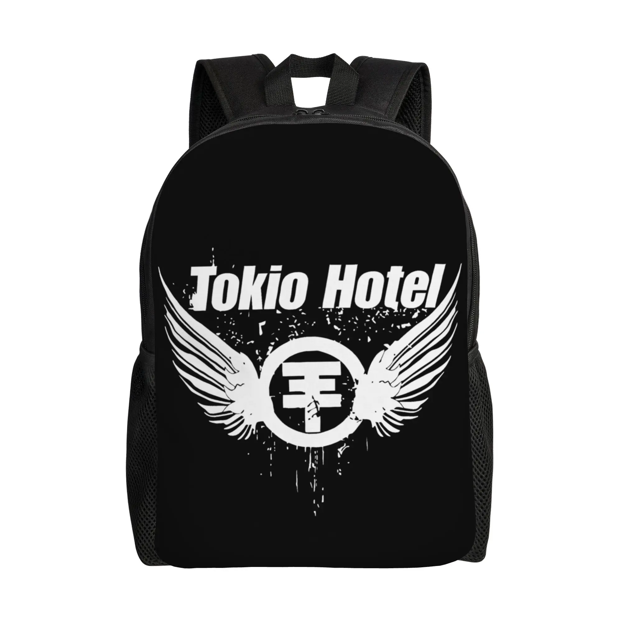 

Рюкзак с логотипом Tokio Hotel, модный, для старшей школы, деловой, для ноутбука, холщовый, спортивный, в стиле рок-группы