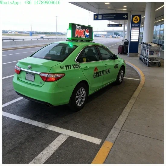 Custom WaterproofCustomized Waterproof Flexible LED ScreenP4 Taxi Outdoor Video Advertising Screen Car Top LED Display