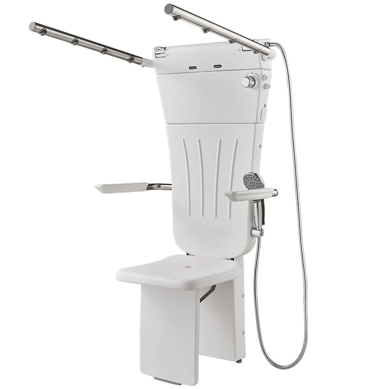 

Sitting shower the elderly constant temperature folding seat multi-function wall-mounted bath machine folding shower armrest