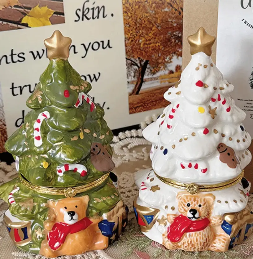 

328263 Ароматическая свеча «Милый Медведь и Дерево Желаний», ретро-свеча в керамической банке, стойкий аромат, ароматерапия для интерьера, опт