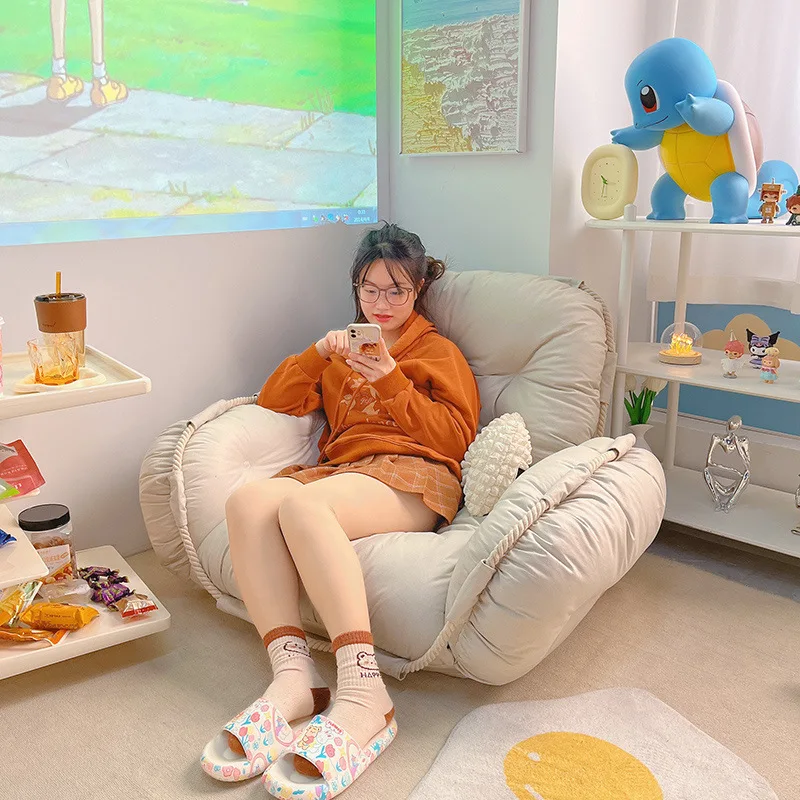 Lazy sofa bedroom single reclining and sleeping tatami seat, bay window bed back chair, balcony small sofa chair