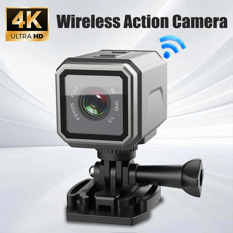 4K Ultra HD Sports Camera With WiFi Hotspot Function Wide Angle Anti Shake Waterproof Outdoor Bicycle Motorcycle Recorder Camera