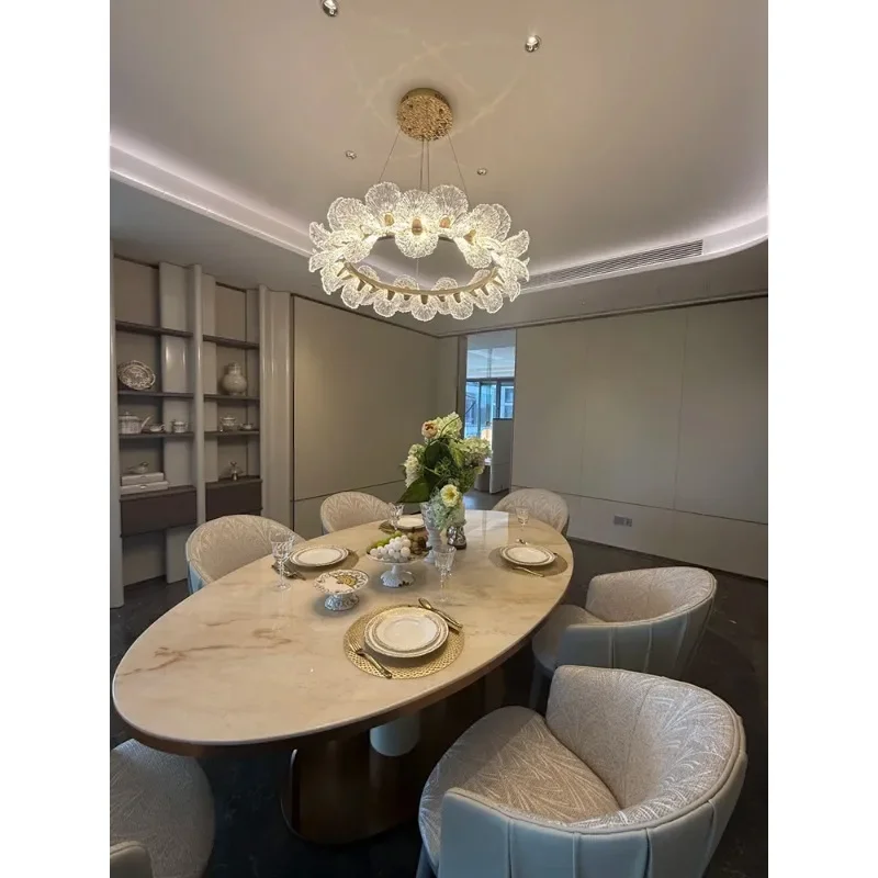 French light luxury flower living room chandelier designer high-end sense new modern dining room bedroom