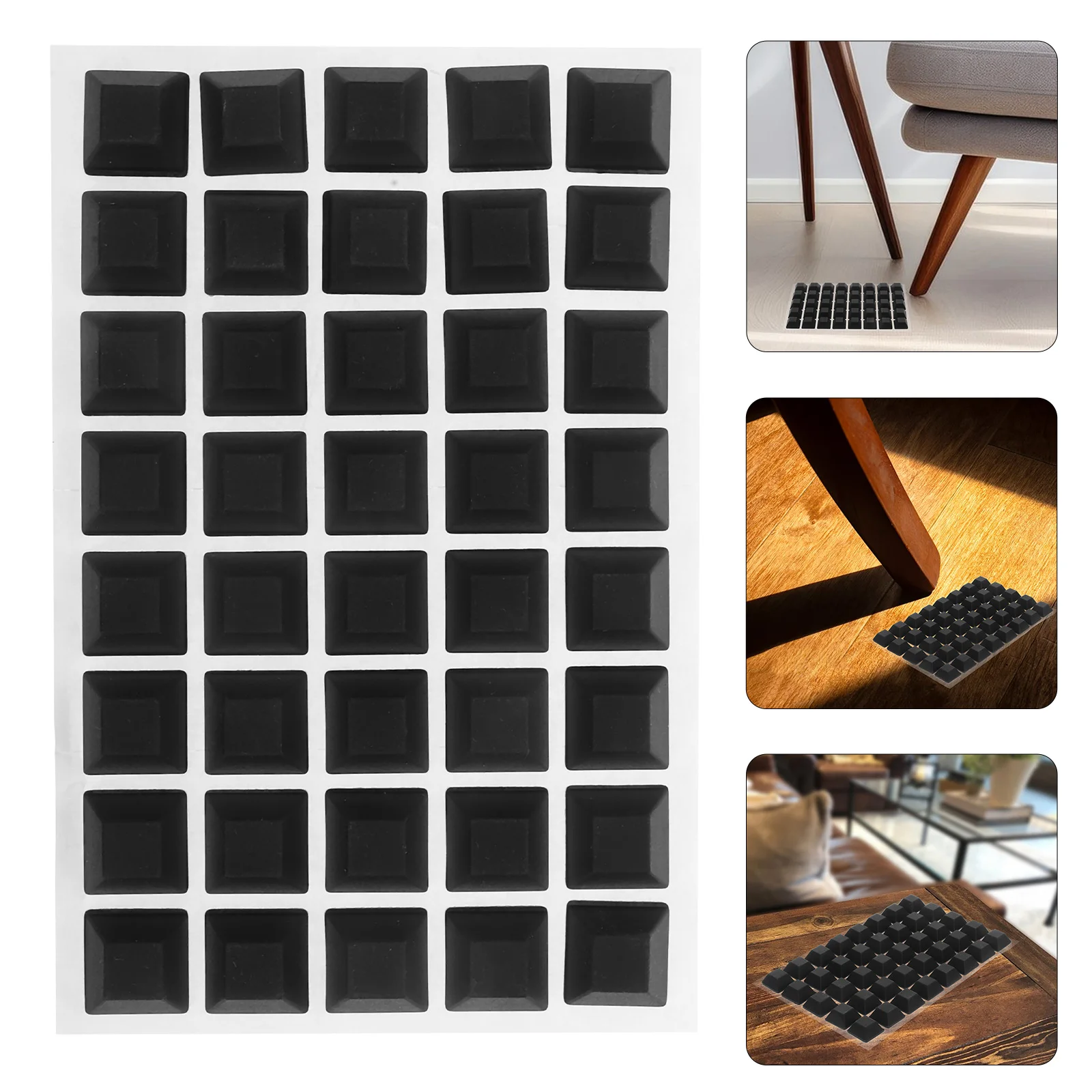 

Self Adhesive Rubber Bumper Pads 40Pcs Noise Reduction Furniture Pads Floor for Cabinets Chairs