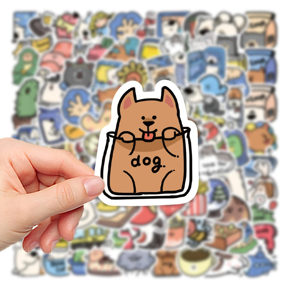 

10/30/50/100pcs Cute Creative Animal Hostel Stickers Funny Cartoon Graffiti Sticker Water Bottle Notebook Phone Decals Wholesale