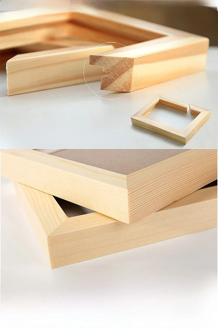 Modern Simple Sle Large Picture Exhibition Frame Real Wood Poster Frame Rectangle Size 30*40 26 38 45 50 53 60 80 90cm