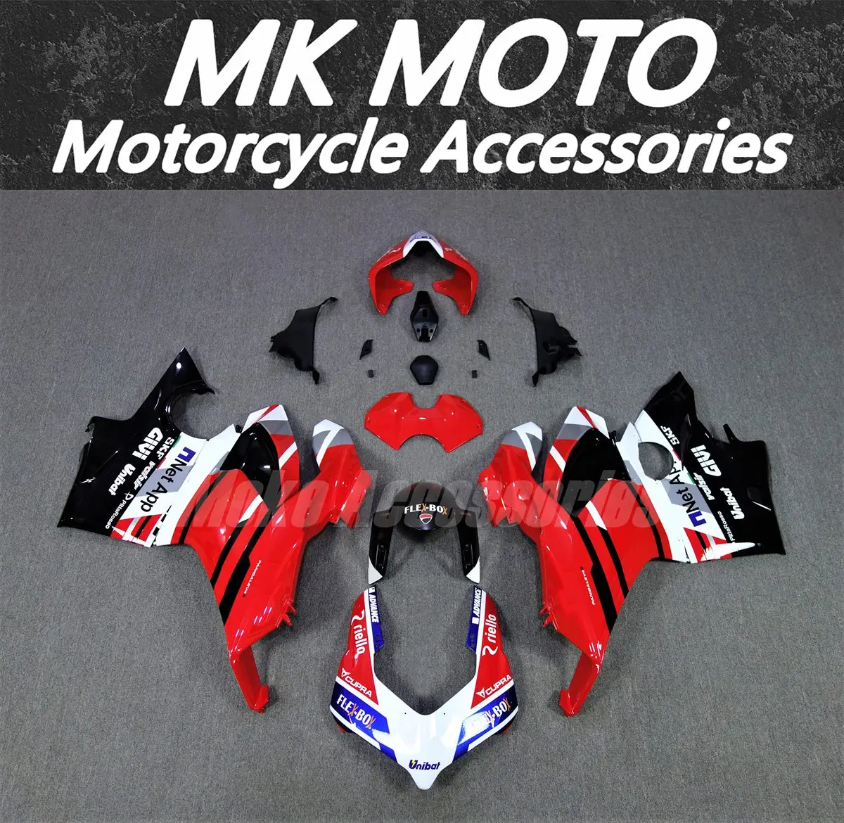 

Fairings Kit Fit For Panigale v4 v4s 2018 2019 2020 Bodywork Set 18-19-20 Abs High Quality Injection Red White Gray Black