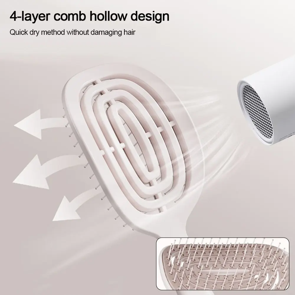 Creative Hollow Massage Comb Wet Dry Use Anti-static Scalp Massage Brush Convenient Elegant Hair Brush Styling Tool