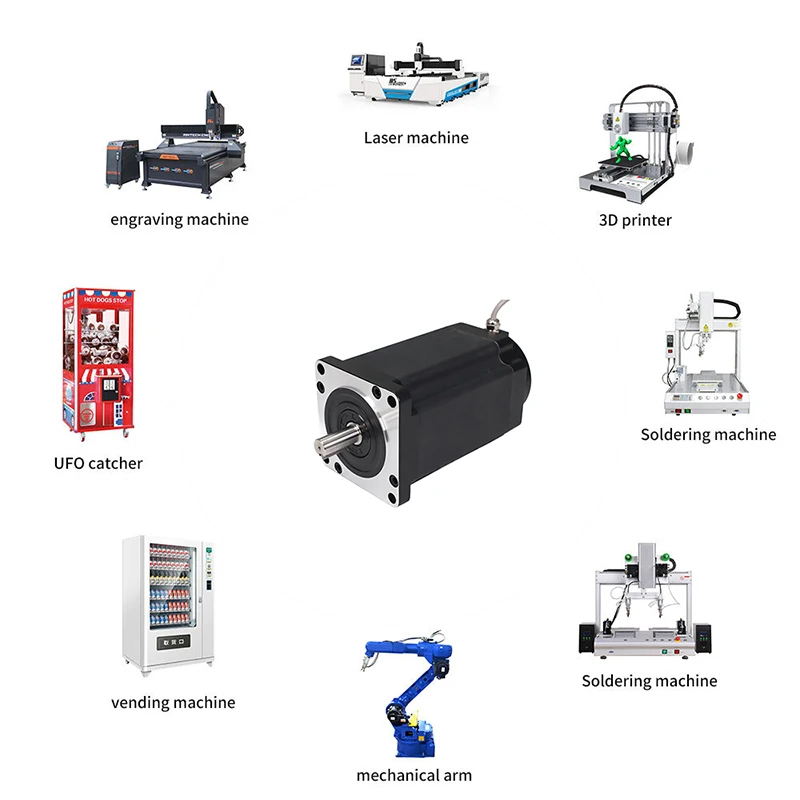 มอเตอร์สเต็ปเปอร์ไฮบริดแบบวงจรเปิดคุณภาพสูง 130 มม.*230 มม. 3 เฟส NEMA 51 ได้รับการรับรองมาตรฐาน CE และ RoHS สำหรับระบบ PLC อิเล็กทรอนิกส์