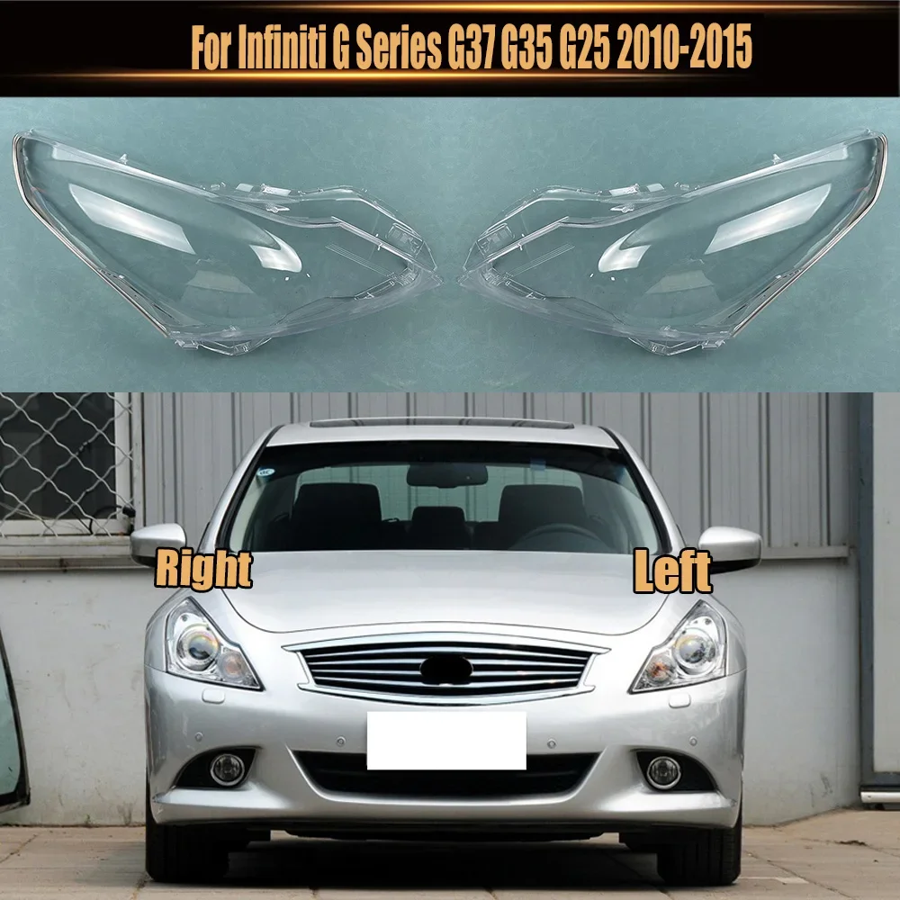 

Для Infiniti G Series G37 G35 G25 2010-2015 налобный фонарь, прозрачный абажур, маски, крышка фары, линза из плексигласа