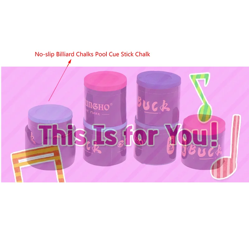 【OD】2PCS/Set No-slip Billiard Chalks Pool Cue Stick Chalk Snooker Easy Powder Billiard Chalk Pool Accessories