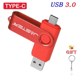 TYPE-C USB 3.0 Flash Drive 64GB High Speed Pen Drive for Android Phone Free Key Chian Memory Stick Black Red OTG Pendrive 32GB