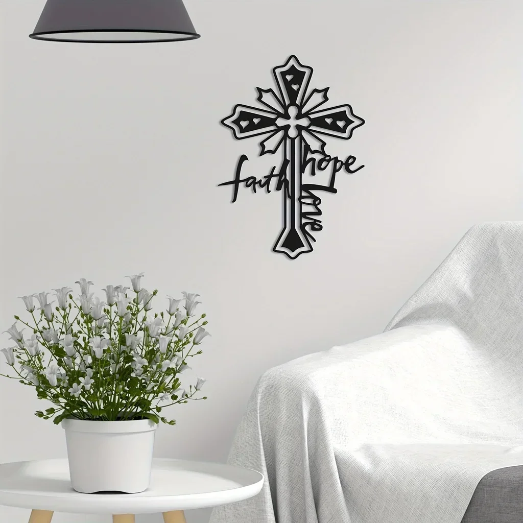 

Faith Hope Love Metal Home Iron Art Ornaments Collection Wall Hanging Metal Sign Home Decoration Outdoor Porch Office Terrace