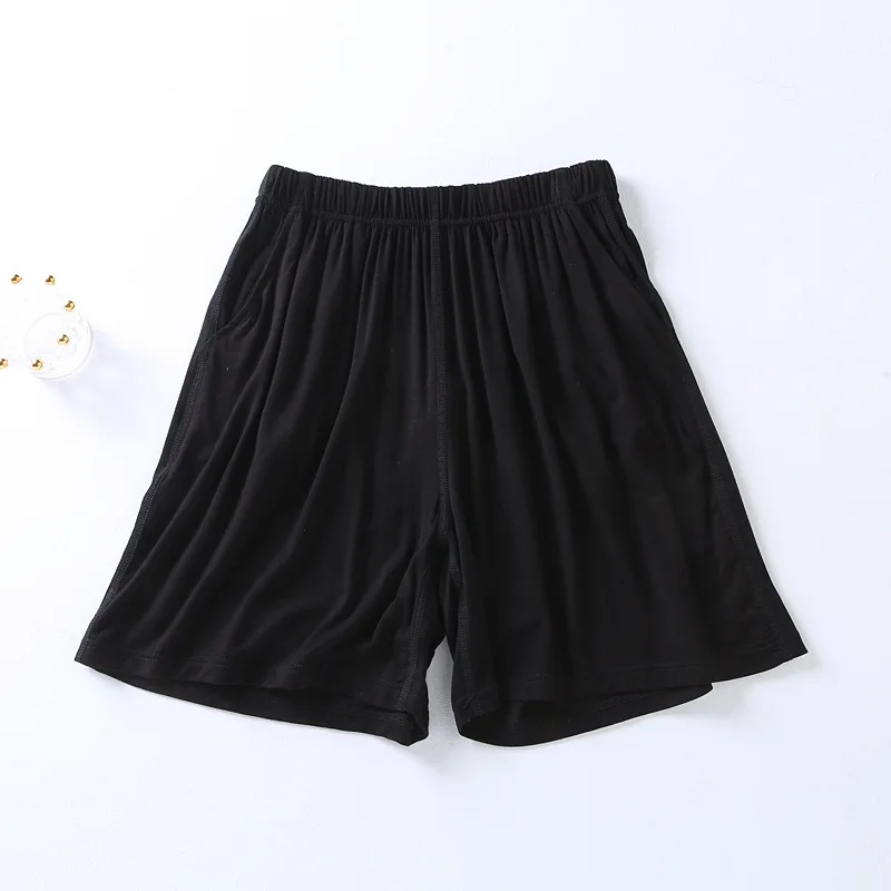 2025 New Summer Women's Shorts Modal Large Home with Pocket Sleepers Solid Color Loose 3-Cent Pants Pajama shorts Ladies