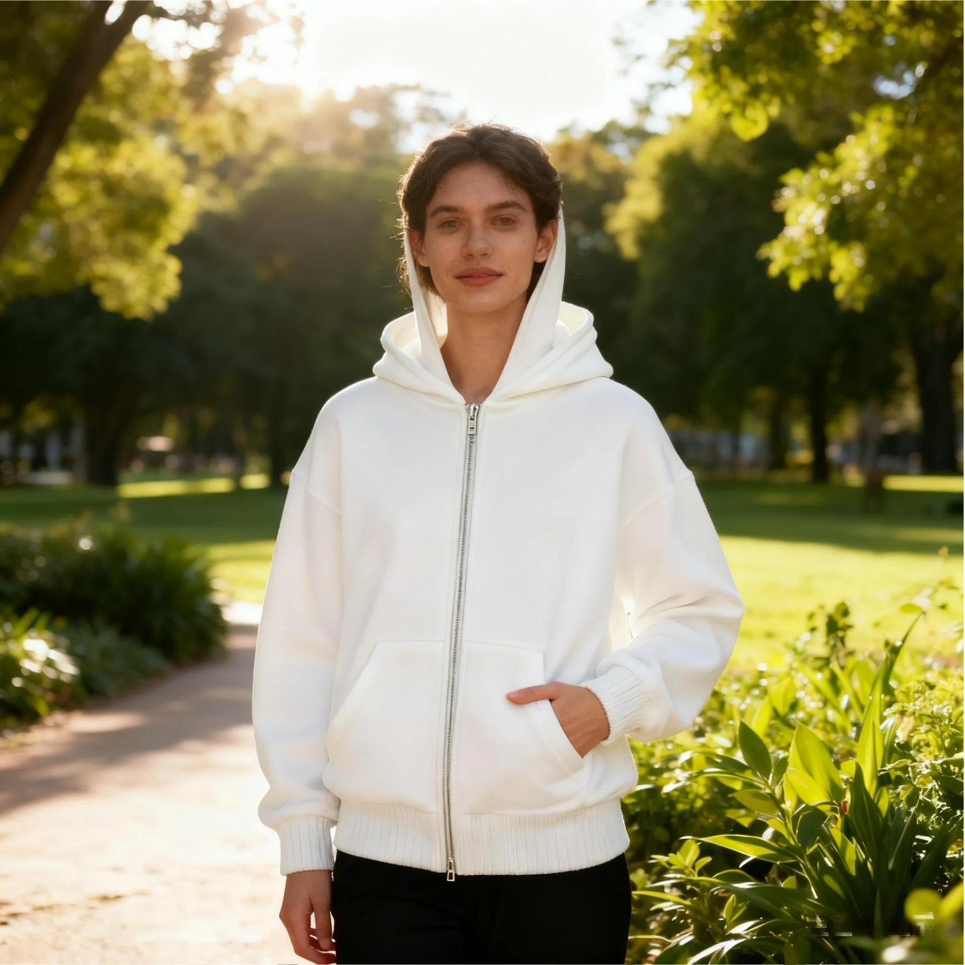 ملابس رياضية كاجوال جديدة لخريف وشتاء 2025 للرجال والنساء مع تصميم قناع بقلنسوة، سترة رياضية وعصرية بمقاس كبير