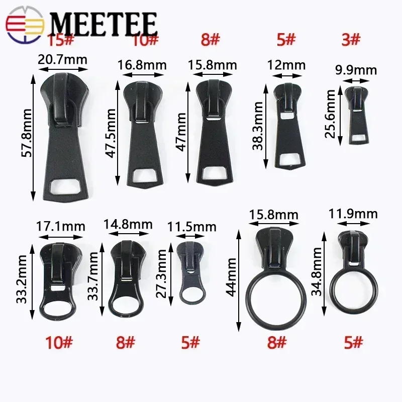 5/10 قطع 3 # 5 # 8 # 10 # 15 # سحاب المتزلجون لسحابات الراتنج الشريط القابلة للاستبدال السوستة رئيس مجتذب معاطف السترة البريدي إصلاح الخياطة الحرفية #3