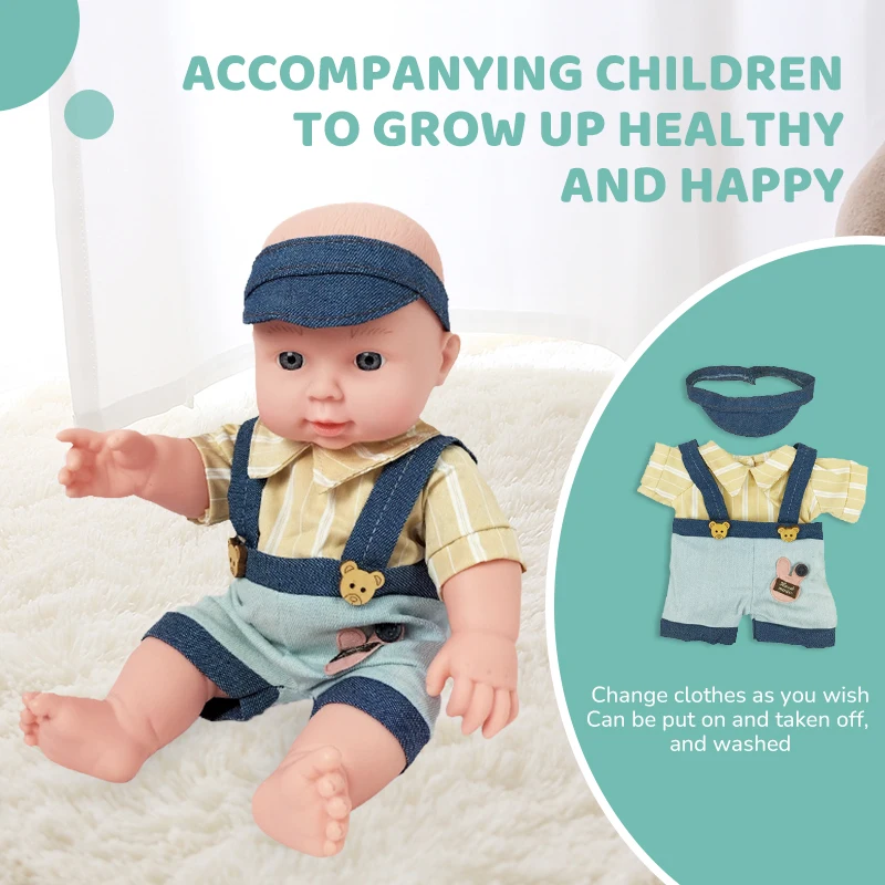 12 inch 30 cm pop met kleding realistische babypop voor kinderen schattige baby calmin pop beweegbaar poppenhuis verjaardagscadeaus kinderspeelgoed