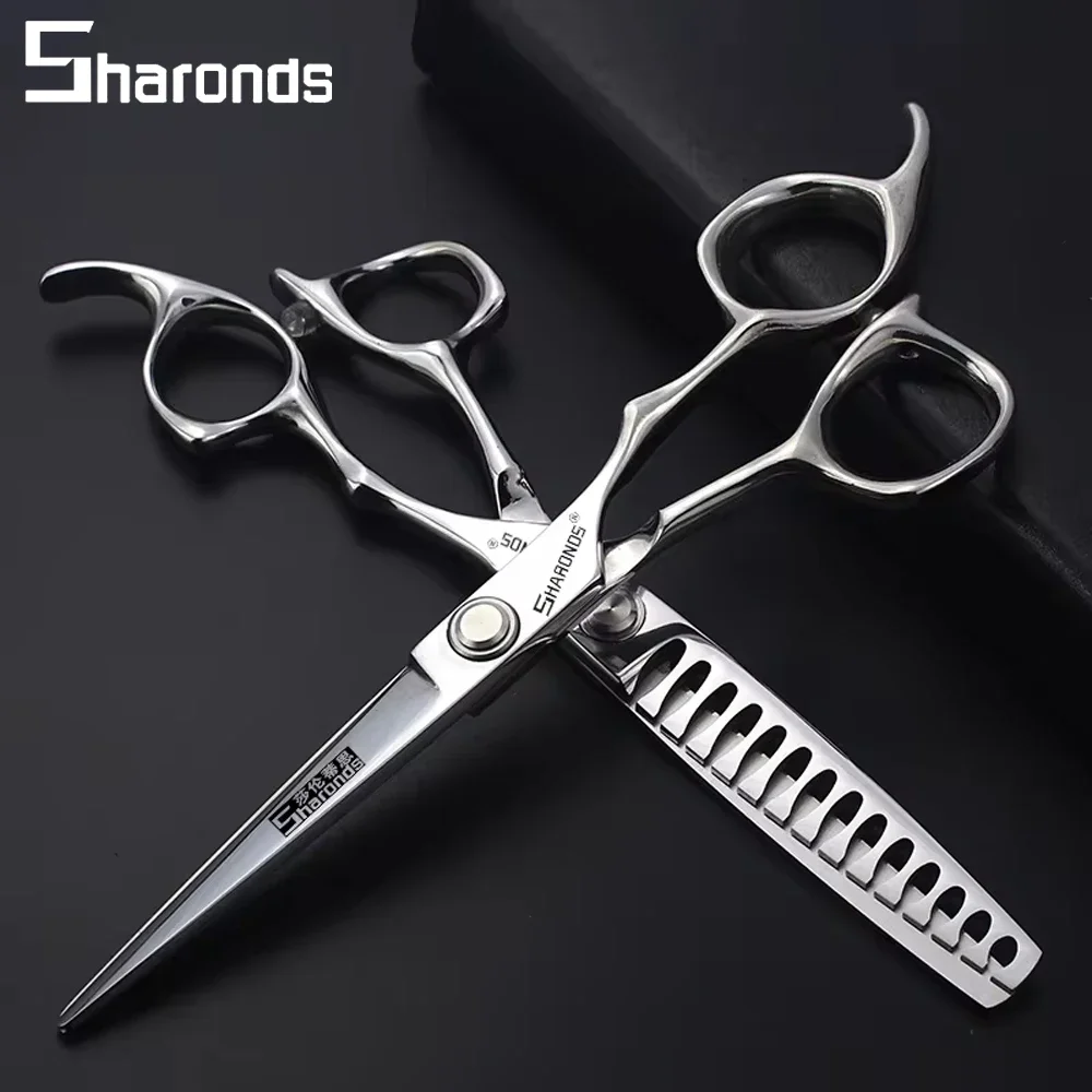 Hairdressing Professional Scissors 6 Inch Barber Hairdresser Specificlied Shears Clippers Thinning Hair Cutting Tools