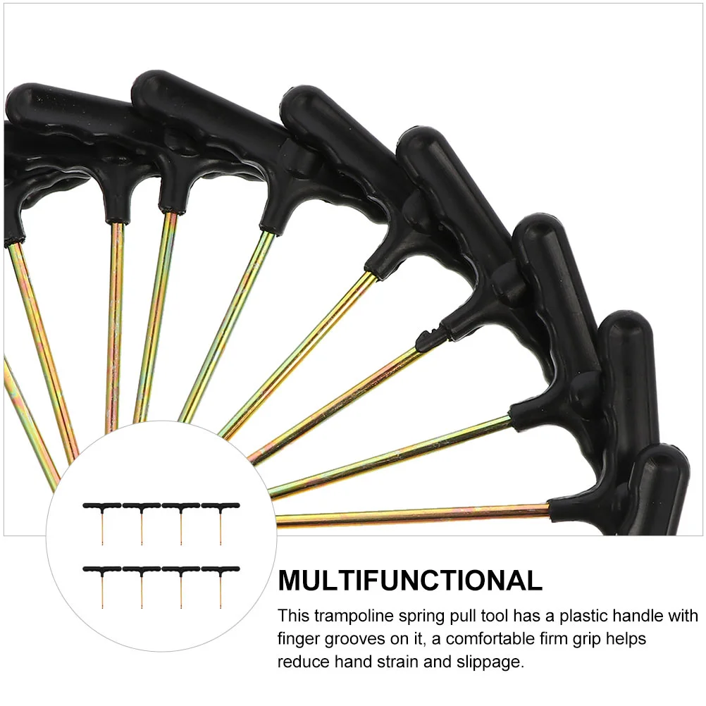 8 Pcs Snap Hook Spring Installation Tool Trampoline Adjuster Pull Fittings Handle T-Hook