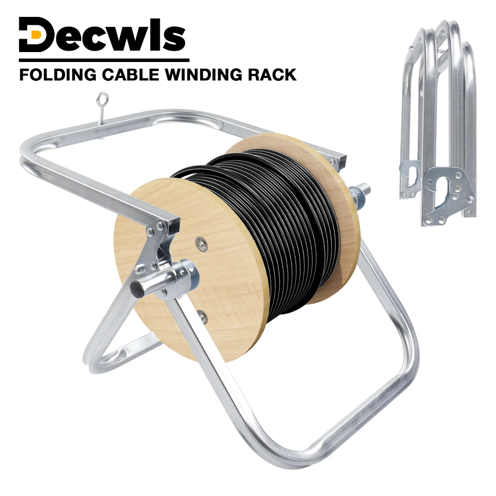 Folding Wire Drum Bracket, Quick Wire Rack, Single-Person Quick Wire Release Tool, Convenient And Fast, Prevent Entanglement