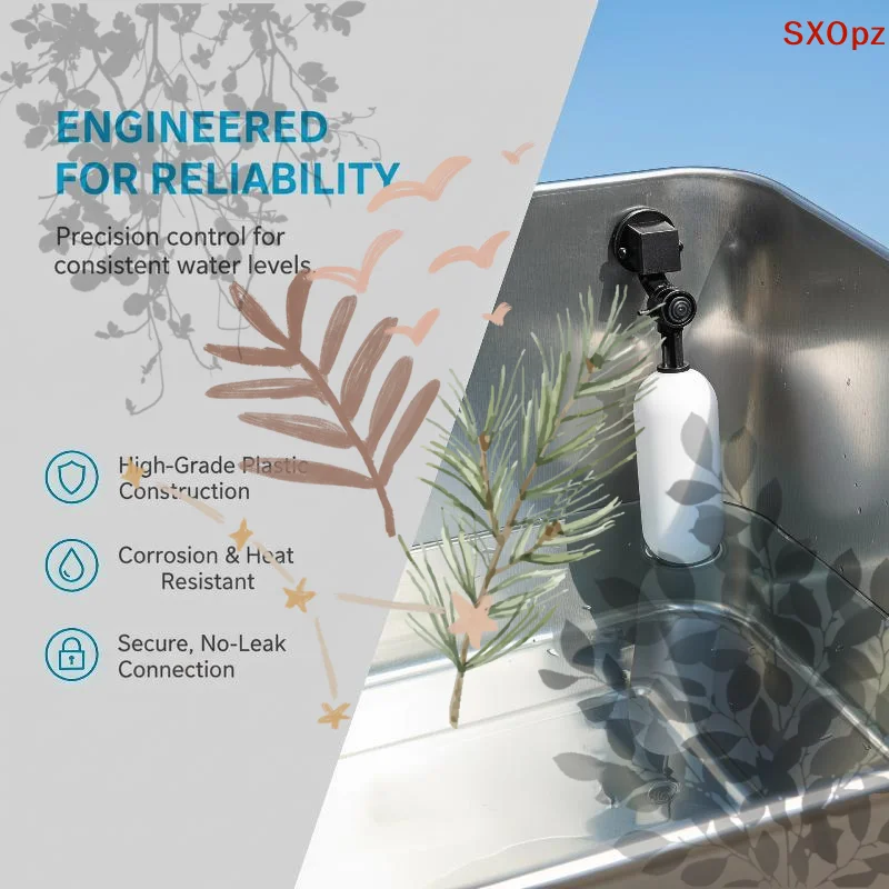 Floating Auto Fill Valve Automatic: Tank Water Level Control Plastic Ball