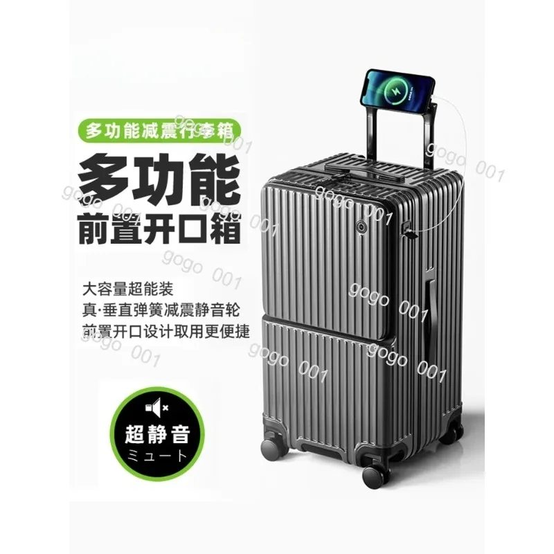 

Чемодан с фронтальным открытием, 20 дюймов, многофункциональный, большой вместимости, с выдвижной ручкой и кодовым замком