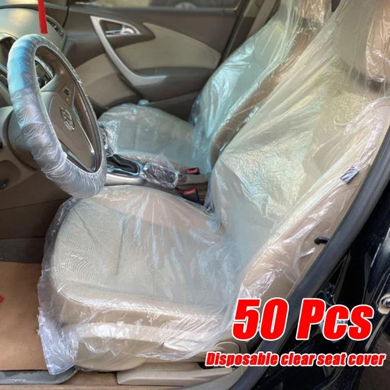 10/50Pcs Disposable Car Seat Covers Waterproof Anti-Fouling Dustproof Fit Sedan SUV Truck for Travel Taxi Use - view 3