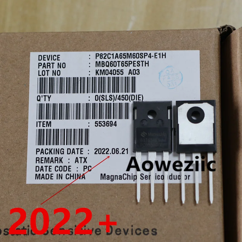 Aoweziic 2024 + 100% novo importado original MBQ60T65PESTH MBQ60T65PES MBQ60T65 60T65PES 60T65 TO-247 IGBT tubo único 60A 650V