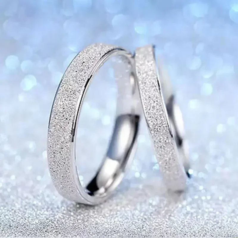  2-6mm Simple Matte Stainless Steel Wedding Couple Ring Jewelry high quality