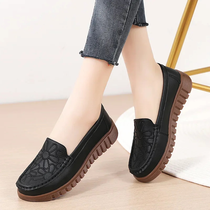 Women\'s Shoes Slip-on Loafers Ladies Casual Shoes Platform Wedge Moccasins Sneakers Comfortable Flat Shoes Zapatos Mujer 2024