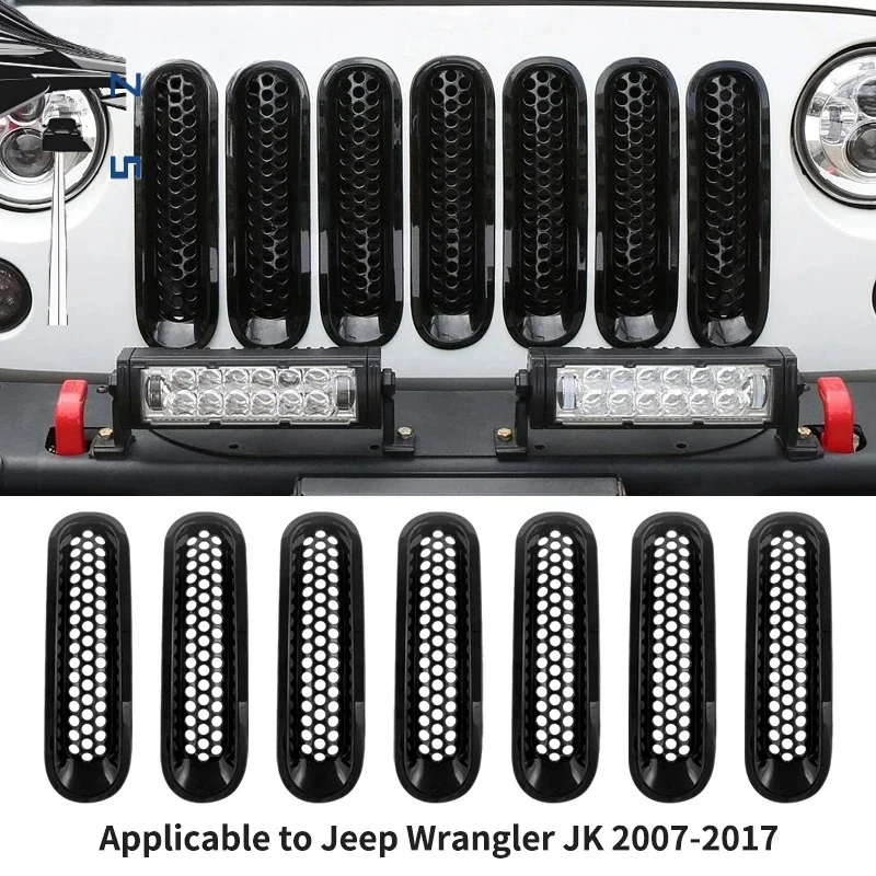 

Wrangler Modified Car Grille 07-17 Accessories ABS Grid Personality Bumpers Auto Replacement Parts Exterior Automobiles grille