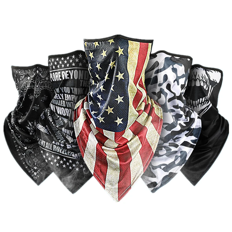 Summer Cold Ice Motorcycle Face Mask Men Skull Cap Headwrap Bandana Face Shield Running Cycling Outdoor Sports Scarves