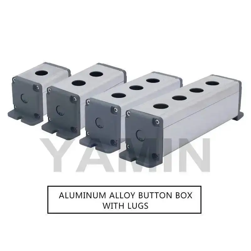 16/19/22mm ze stopu Aluminium ze stopu Aluminium pudełko ochronne dla metalowy przełącznik wciskany IP67 wodoodporny przemysłowy 12/3/4/5 otwory jeden rząd