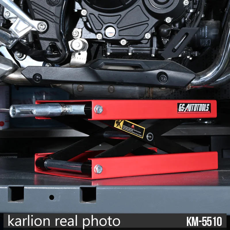 KARLION Portable Manual Motorcycle Scissor Lift Jack China's Small Full Rise Steel Construction Work Repair 500KG Capacity Lift