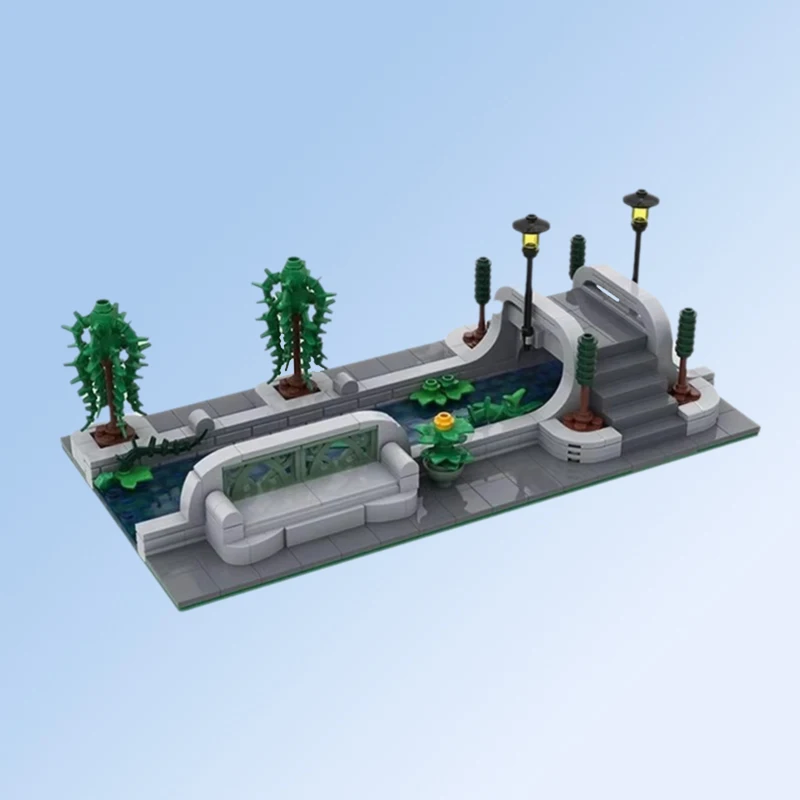 

Классический Ретро Архитектура MOC Креативный Дизайн Строительные Блоки Игрушки Модульный Канал Сцена Модель Дети Взрослый Коллекция Подарочный Орнамент