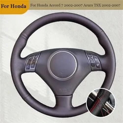 Custom Auto Interior Accessories Microfibre Leather Car Steering Wheel Cover For Honda Accord 7 2002-2007 Acura TSX 2002-2007