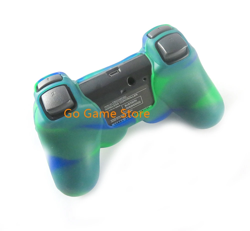 التمويه لينة حقيبة غطاء سيليكون حماية الجلد ل PS3 تحكم ل PS3 المقود غمبد