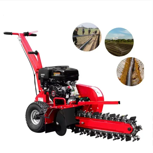 15Hp gasoline chain trencher self-propelled mini household and agricultural